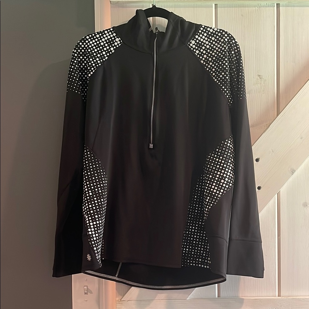 Athleta Black and White Dotted Jacket